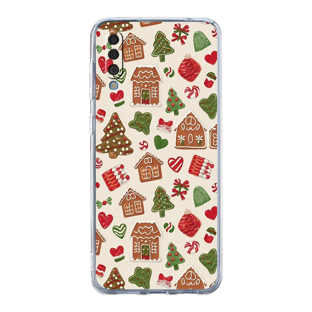 Phone Case For Samsung A56 A36 A26 A16 A14 A12 A22 A32 5G A34 A42 A52 A54 A50 A70 A40 A20E A20S A04S A06 Cover Cartoon Christmas