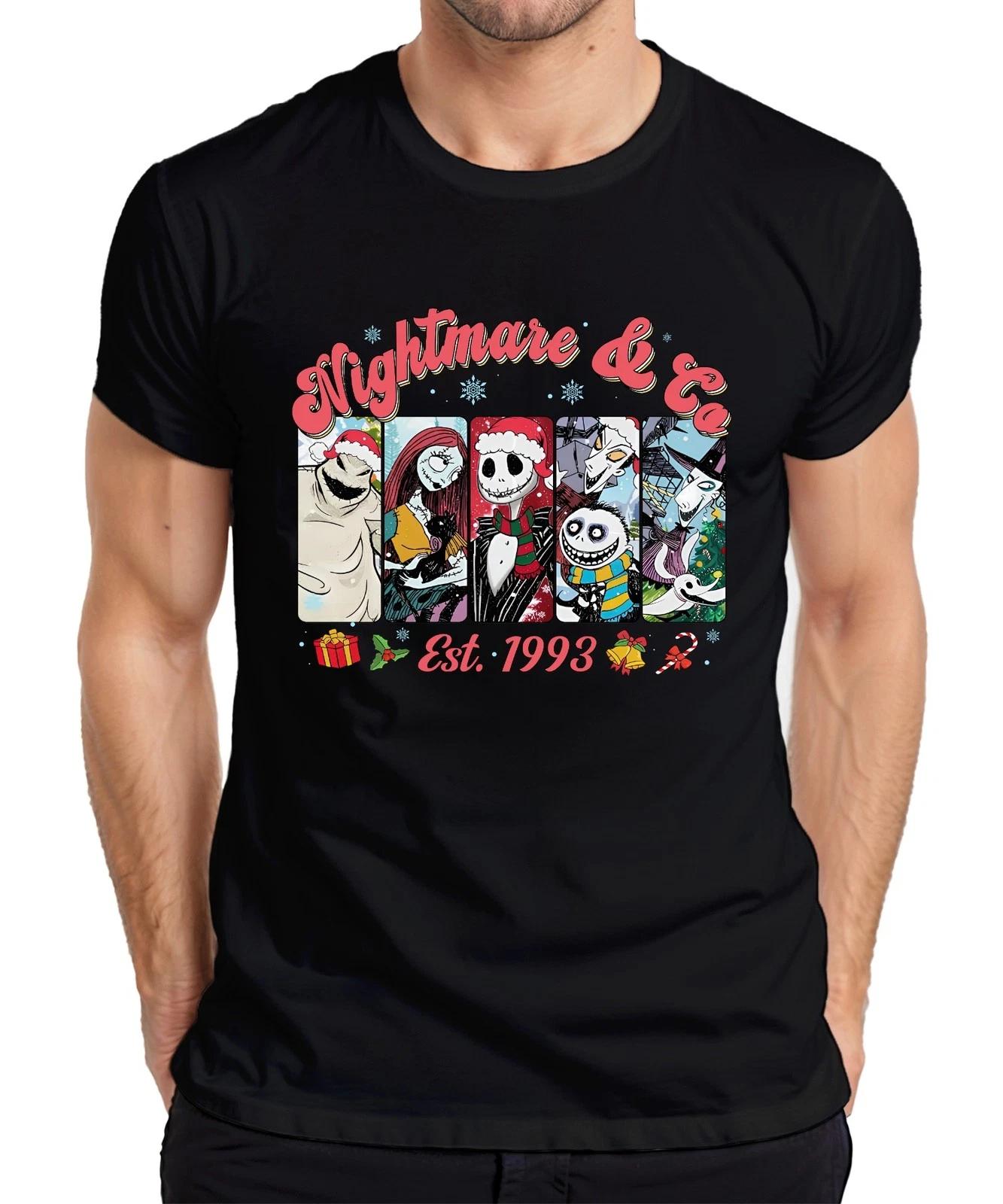 Nightmare & Co Jack Skellington Sally Oogie Boogie Weihnachten Herren T-Shirt S