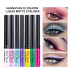 Multi-colored Eyeliner Marker Pen Makeup Waterproof Liquid Eye Liner Pencil Brown White Bright Colors Long-lasting