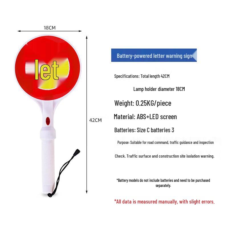 Rechargeable Double-Sided LED Traffic Command Sign