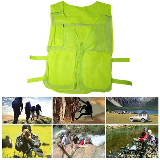 Kühlweste für Herren Damen Verstellbare Atmungsaktive Mesh Eisweste mit 4 Taschen Sommer Kühljacke für Heißes Wetter Outdoor Arbeit Angeln Radfahren