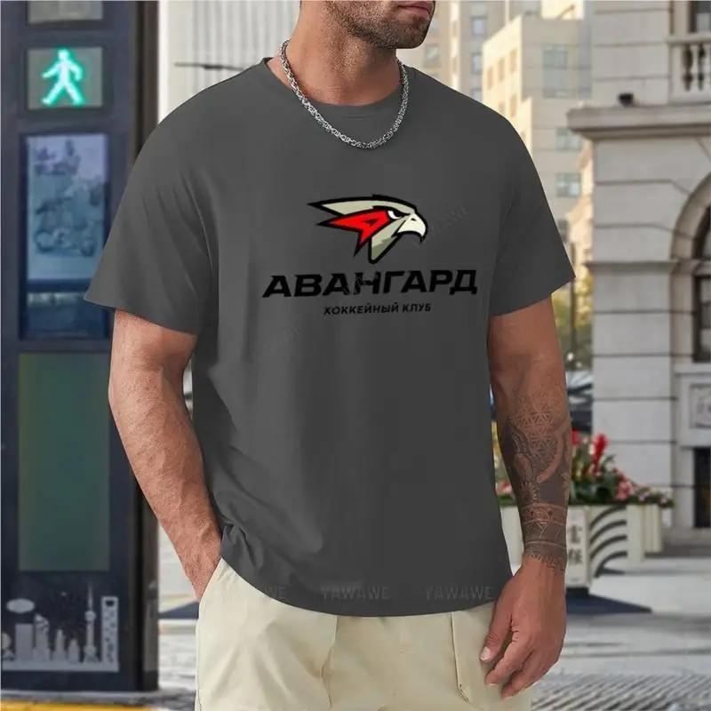 t-shirt men cotton Avangard Omsk Hockey T-Shirt black mens short sleeve summer t-shirt for man