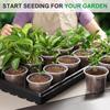 Reinforced Clear Nursery Pots with Drainage Hole, Transparent Variety Pack Plastic Plant Pot Seedling Planter Seed Flower