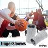 VOCOSTE 10 Pcs Breathable Finger Sleeves, Thumb Braces Support Elastic Compression Protectors for Relaxing Pain Arthritis Trigger Finger, Gray