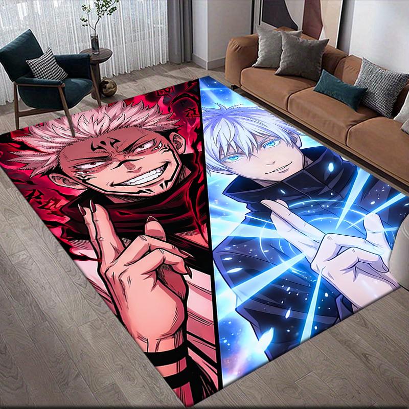 

Jujutsu Kaisen Battle Square Area Rug, Non-Slip Floor Mat for Home Living Room, Perfect Gift for Fans.chl 60x90cm
