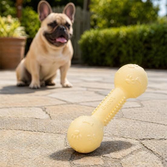 Dog Chew Toy, Soft TPR Teething Bone for Small Dogs, Stain Resistant Deep Teeth Cleaning Stick for Puppy