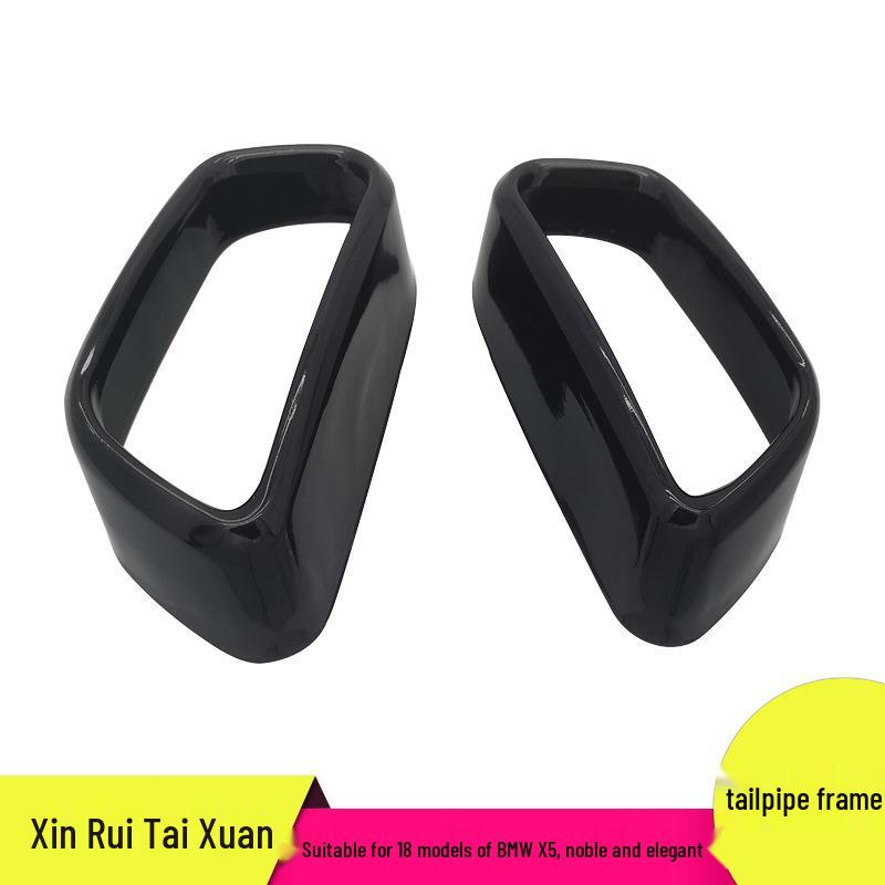 BMW X5 (2018) Black Stainless Steel Exhaust Tip Tailpipe Frame Accessory