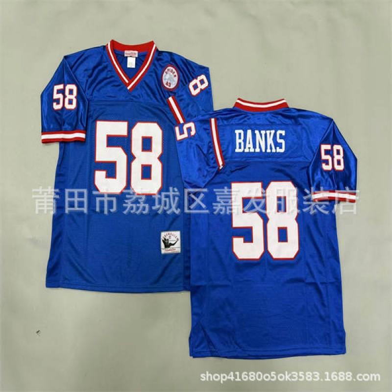 Retro Rugby Jersey Embroidered Team Uniform Men Cotton Sports Shirt With Classic Numbers