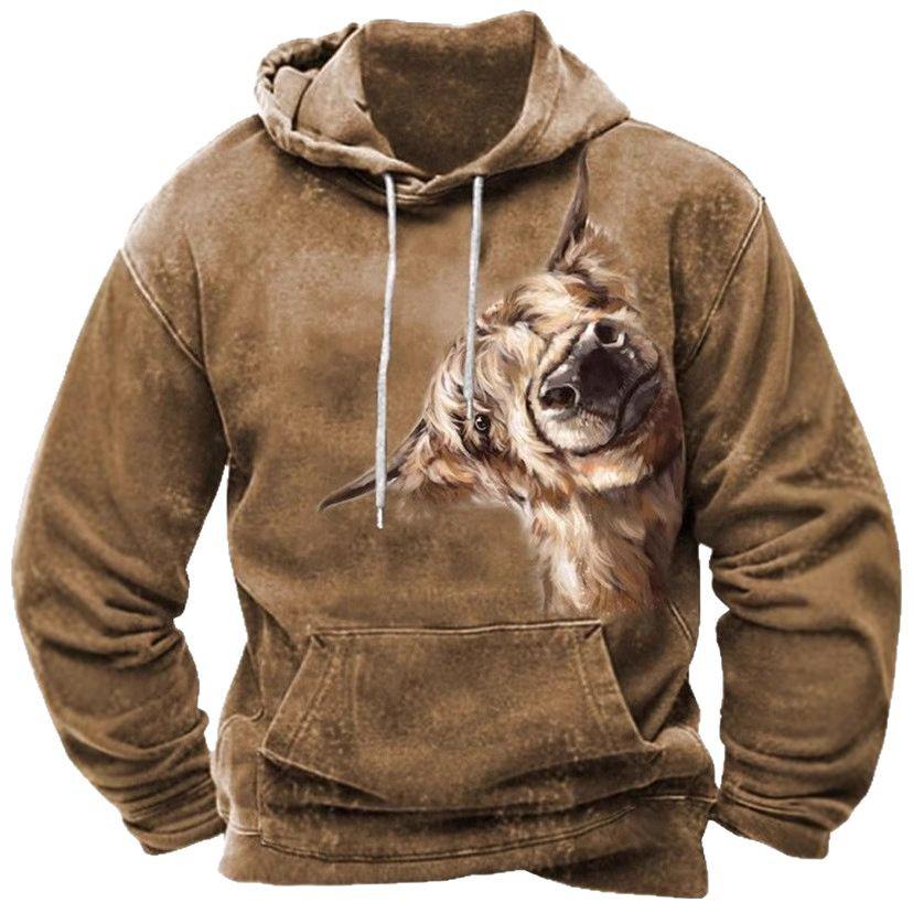 European Men's 3D Print Sports Hoodie - Street Fashion Trend