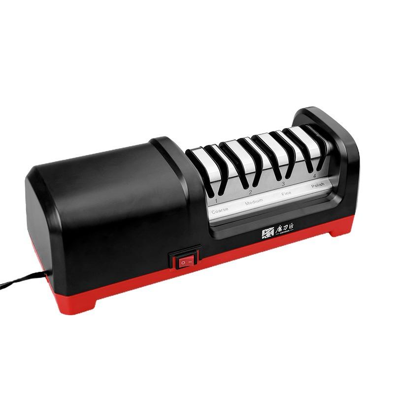 

4-ступенчатая электрическая точилка для ножей, точилка для ножей с 20-градусной заточкой для кухонных ножей US PLUG