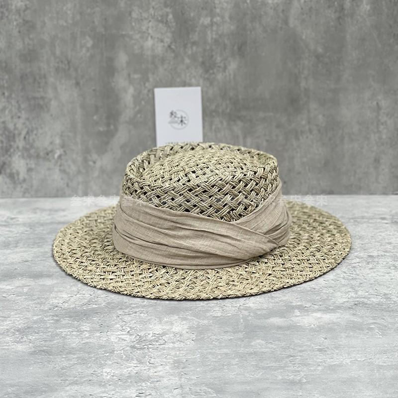 Internet Celebrities Ins French Concave Hat Female Seaweed Woven Straw Hat Travel Vacation Beach Shade British Top Hat