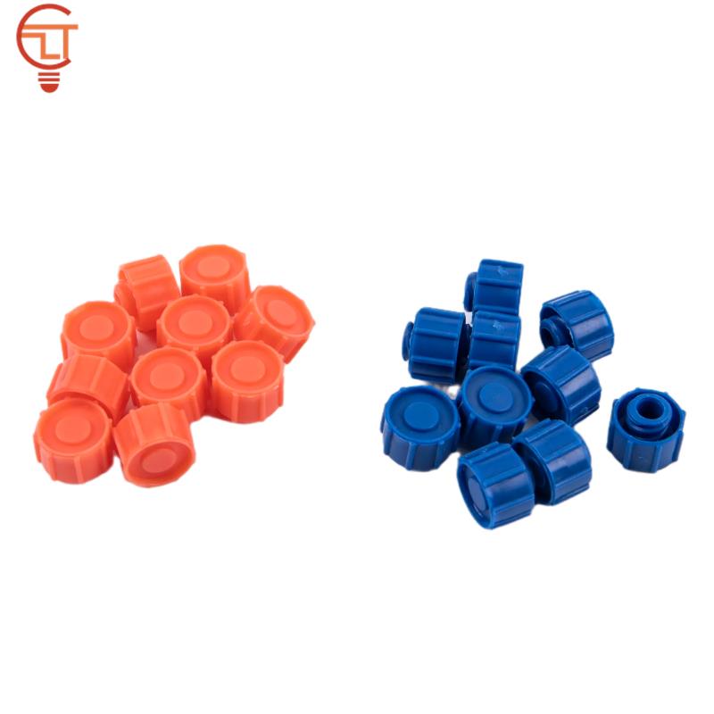 10pcs Plastic Dispensing Syringe Stop Tip Cap Luer Lock Syringe Screw Precision Tip Liquid Dispenser Needle Gauge Round Plug Cap