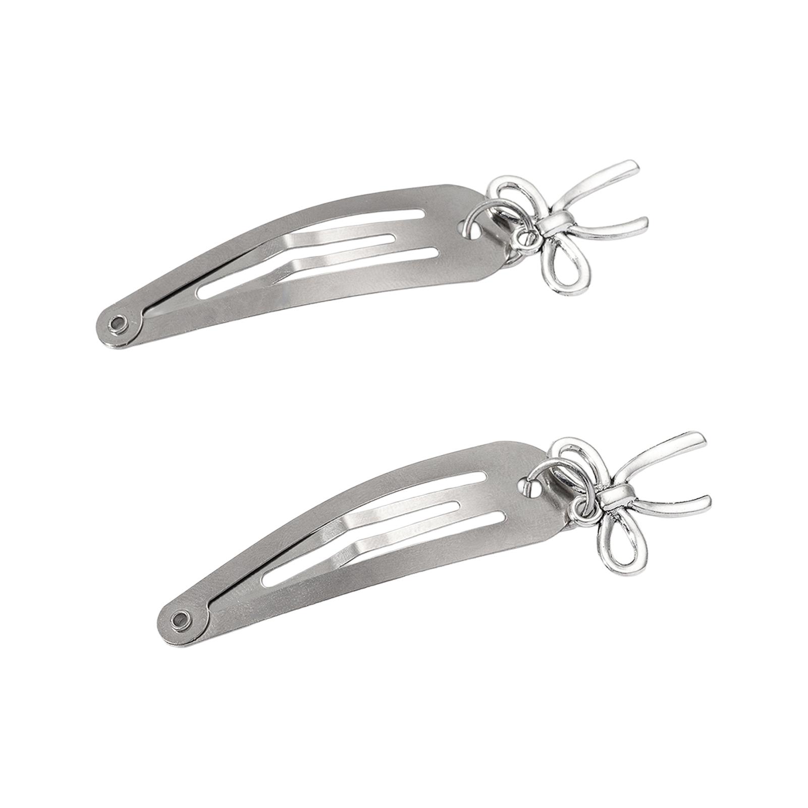 

Y2K Metal Hair Clip Personalized Retro BB Clip With Pendant For Women Trendy Star Bowknot Element Hair Clip Girls Hair Accessory