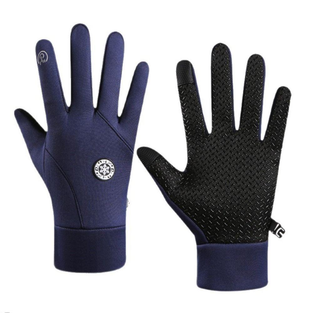 Rutschfeste Ganzfinger Winter-Wärme-Handschuhe Verdickt Winddicht Herren Fahrradhandschuhe Wasserabweisend Touchscreen