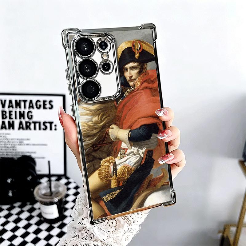 

Napoleon Bonaparte Soft Phone Case For Samsung Galaxy S26 Ultra S25 Edge S24 FE S23 Plus S22 S21 + S20 Plating Anti-Fall Fundas Samsung S23