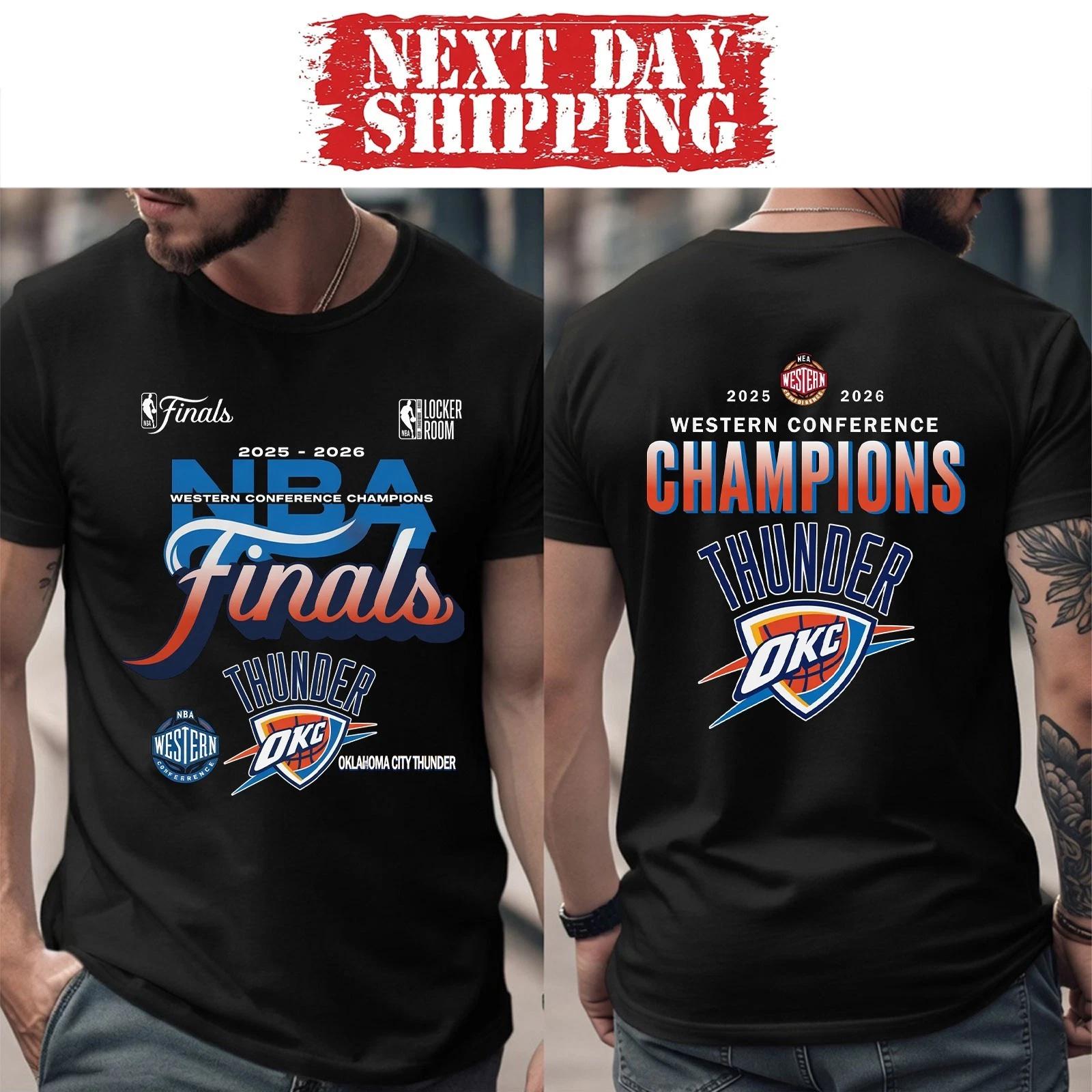 Oklahoma City Thunder 2026 Western Conference Champions Locker Room Shirt 2Sided XXL