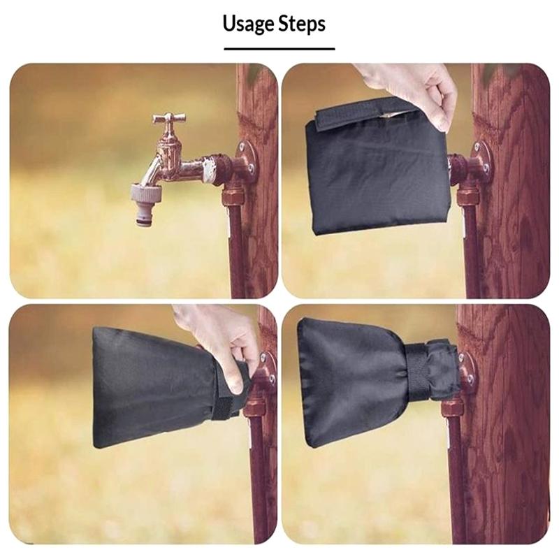 Waterproof Oxford Cloth Faucet Antifreeze Cover Winter Outdoor Water Pipe Insulation Cover Anti-Icing Protective Cover