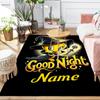 Custom Name Good Night Yellow Bird Rug Game Carpet, Floor Mat for Bedroom Living Room Entryway Rug, Home Decor Idea Gift for Christmas birthday