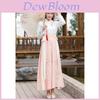 Hanfu Dress For Women With Embroidered Cross Collar And Polyester Fabric For Daily Wear