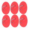 6pcs Inflatable Boat Kayak D  Pad Patch Marine Fixed Buckle with Elastic Bungee Cord(Black )