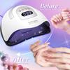 380W UV LED Nail Lamp 81LEDS Big Power Nail Lamp For Fast Curing All Gel Professional Nail UV Gel Drying Machine Salon Tools