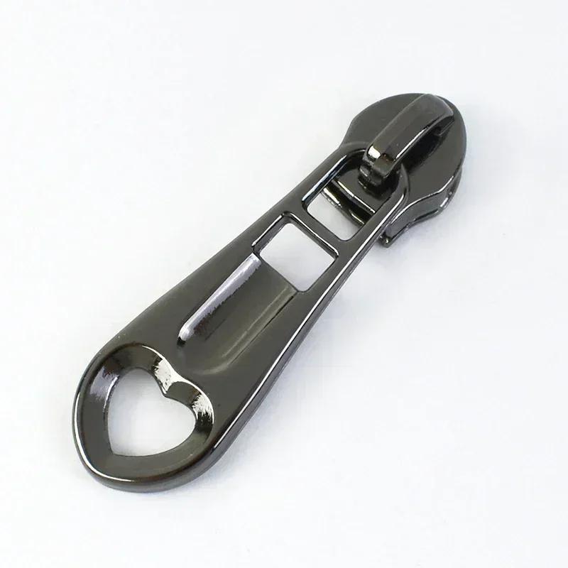 Meetee 5-50 Stück 5# Nylon Reißverschlussanhänger Kleidung Taschen Reißverschlüsse Reparatur Schieber für Plastikreißverschlüsse Herz Reißverschlusskopf Griff Nähzubehör