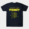 Men Black Print T-shirt Don'T Get Penisy No-Cut Transfer Paper Print Cotton Tshirt