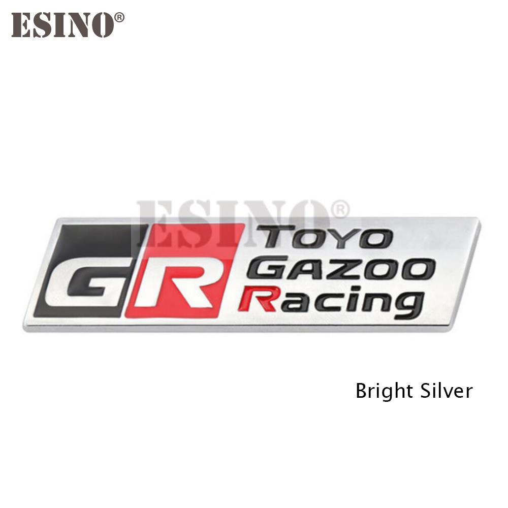 RE1Car Styling Gazoo Racing GR 3D Car Front Grill Zinc Alloy Badge Adhesive Metal Emblem Decal for Toyota Supra AE86 GT86 Corolla