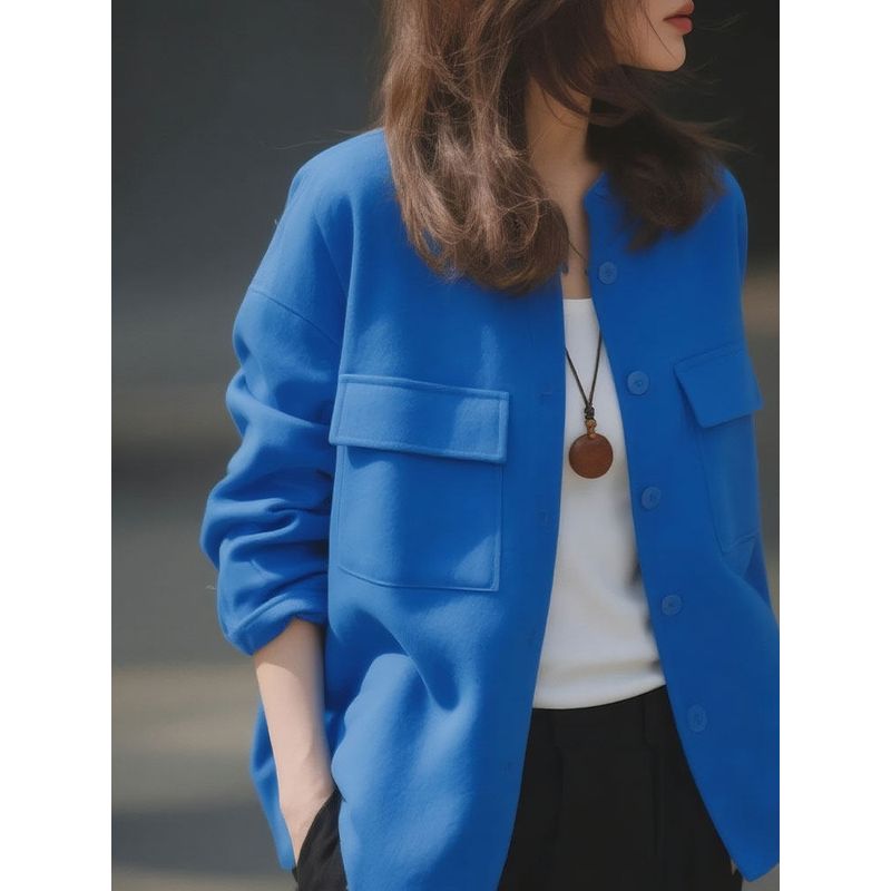 Stunning Early Spring Thin Coat 2026 Super Trendy Workplace Essential Minimalist Long-Sleeve Shirt French-Style Top
