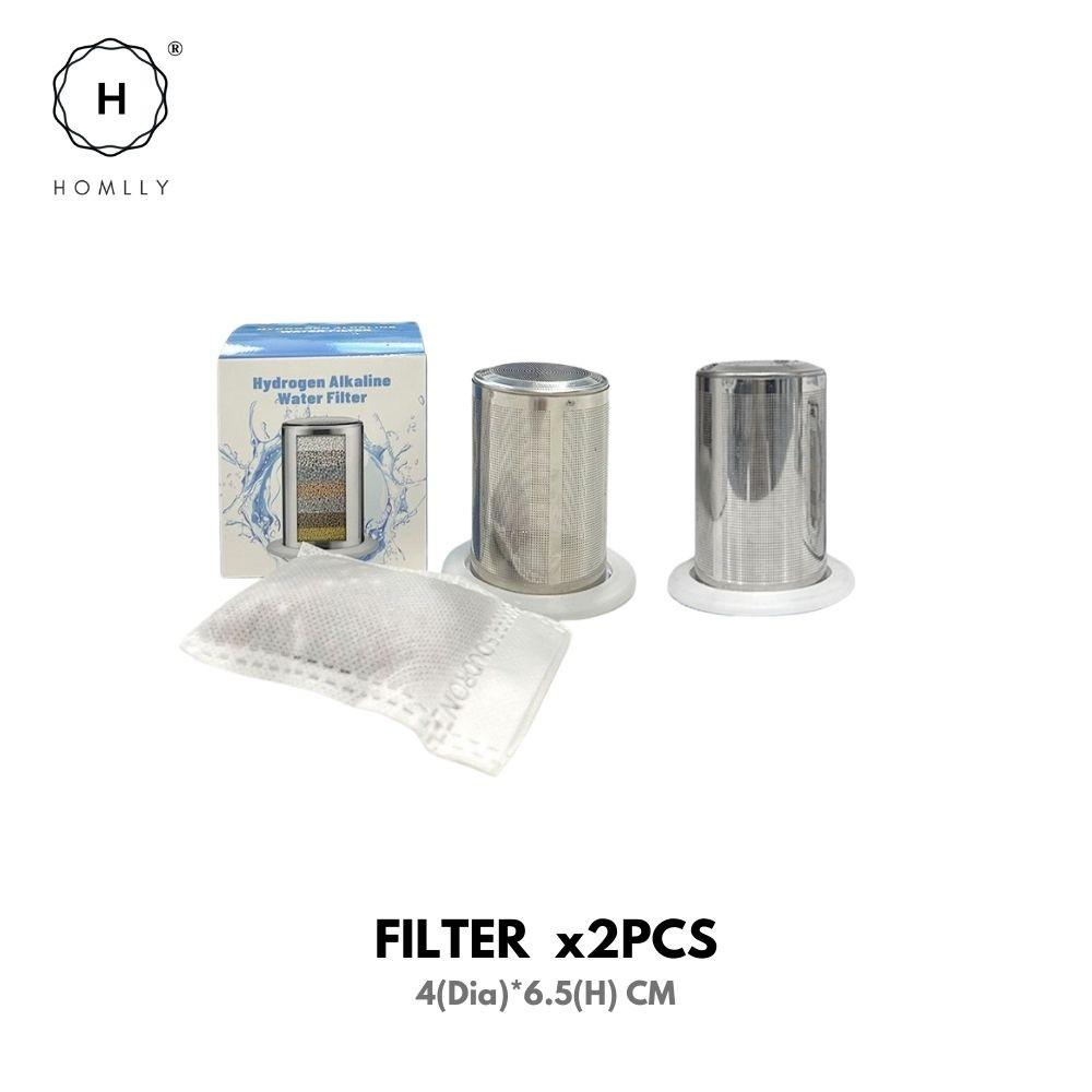 

Homlly Alkaline Filter Water Bottle (650ml) 2x Filter