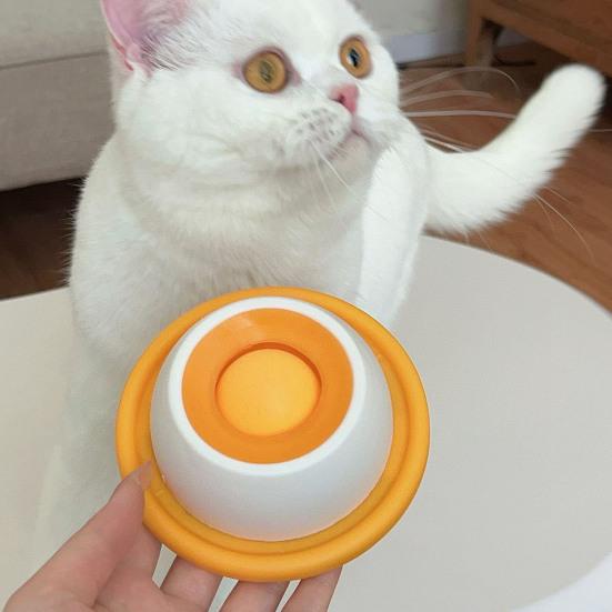Bol de Lins pentru Animale de Companie Distribuitor de Recompense Lichide Minge de Lins pentru Câini Antiderapant Hrănitor Lent cu Minge Rotativă