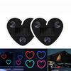 1 Set Heart-Shaped Rgb-Free Color-Changing Interior Wiring Free Atmosphere Light Solar-Powered Led Car Window Neon Lights