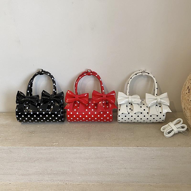 Sommer Handtasche Kleine Tragetasche Kissenförmige Tasche mit Schleife Modische Einzel-Schulter Crossbody Tasche