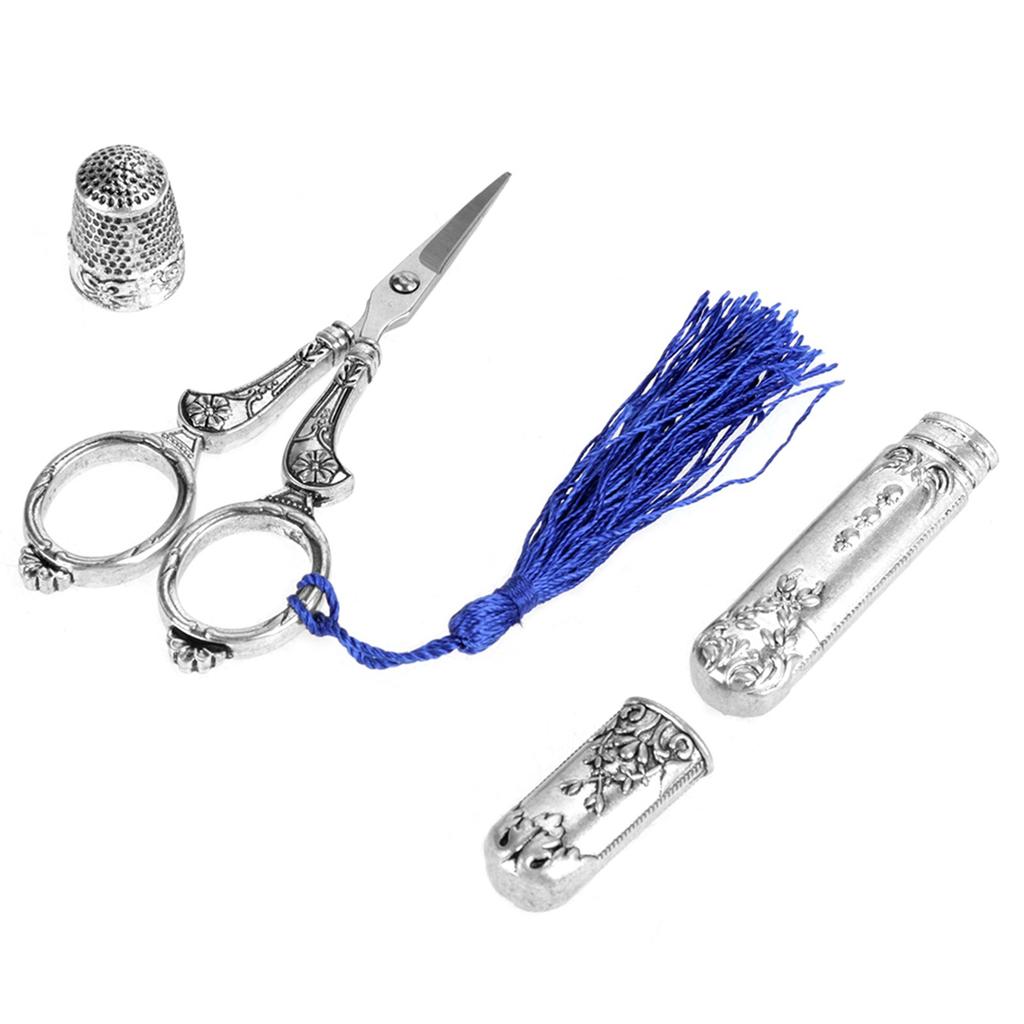 Vintage Design Sewing and Craft Scissors with Stainless Steel Material, Efficient Tool Incisive Points Classical Scissors for Dressmaking Fabric Craf