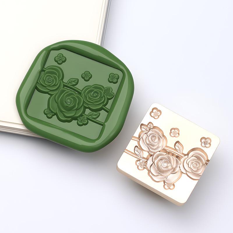 Retro Lacquer Seal Head Brass Three-dimensional Embossed for Envelope Wedding Invitation Wax Seal Decoration