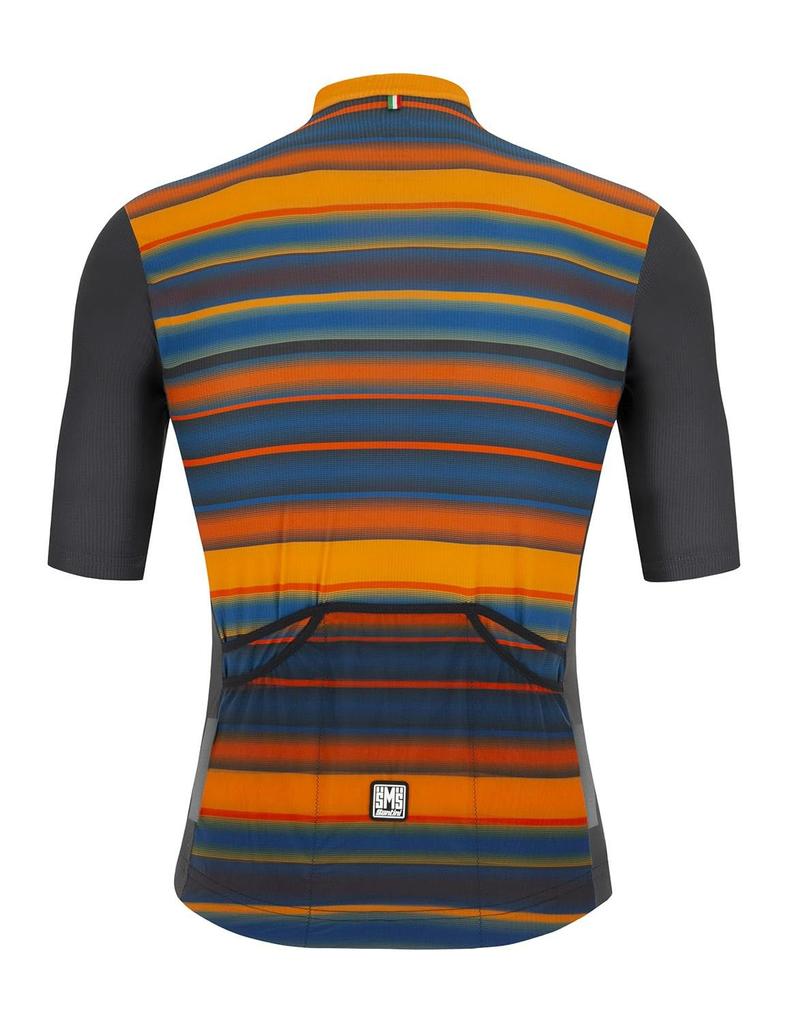 Santini Terranova Gravel Cycling Jersey, Men's, Orange/Blue