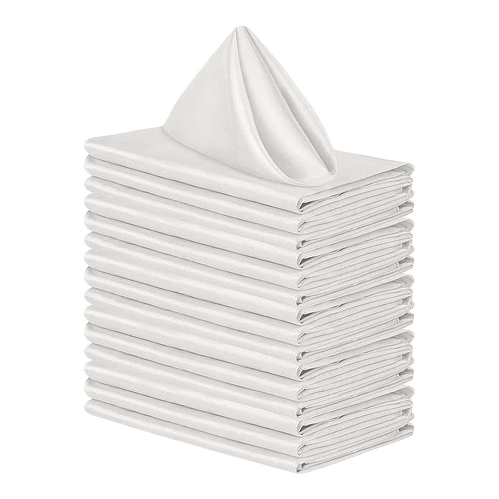 10Pcs Satin Napkins Square Soft Table Dinner Napkin for Wedding Party Kitchen Restaurant Napkin
