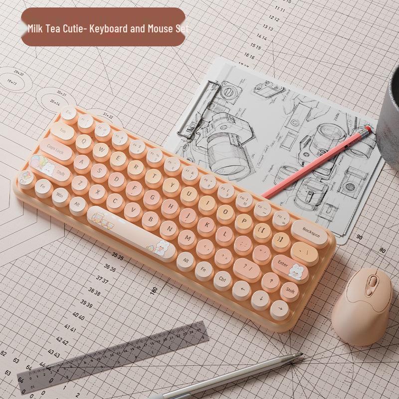 Leises kabelloses Tastatur- und Maus-Set für alle Geräte - Kompatibel mit Xiaomi, Lenovo Desktop-PCs, Laptops und Tablets