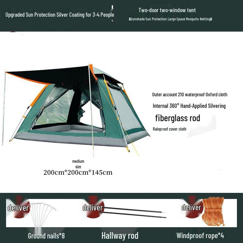Nufeng Outdoor Automatic Pop-Up Tent 3-4 Person
