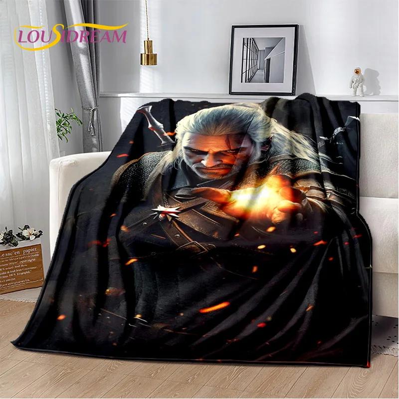 3D The W-Witcher Game Cartoon Soft Flannel Blanket for Beds Bedroom Sofa Picnic,Throw Blanket for Cover Outdoor Leisure Nap Gift