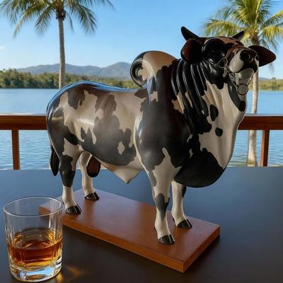 300ML Capacity Nelore Bull Liquor Dispensers Handcrafted Animal-Shaped Beverage Container Multi-purpose With Stable Base