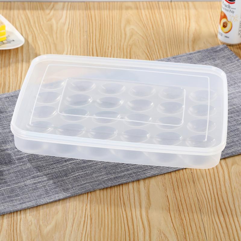 

Plastic Egg Storage Box with Lid for Refrigerator Egg Holder Kitchen Countertop Egg Tray Home Use Freshness Preservation Box