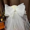 Fairy Princess Double-Layered Tulle Bow Veil Hair Accessory for Girls