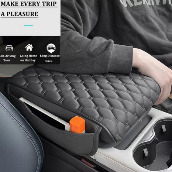 Car Armrest Pad Center Console Box Leather Cover Protector Cushion Accessories~