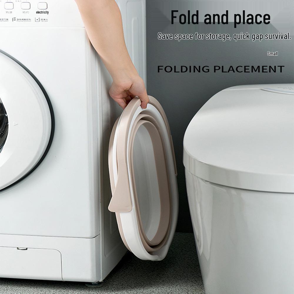 Portable Large Rectangular Folding Car Wash & Storage Mop Bucket - Thickened Handheld Plastic