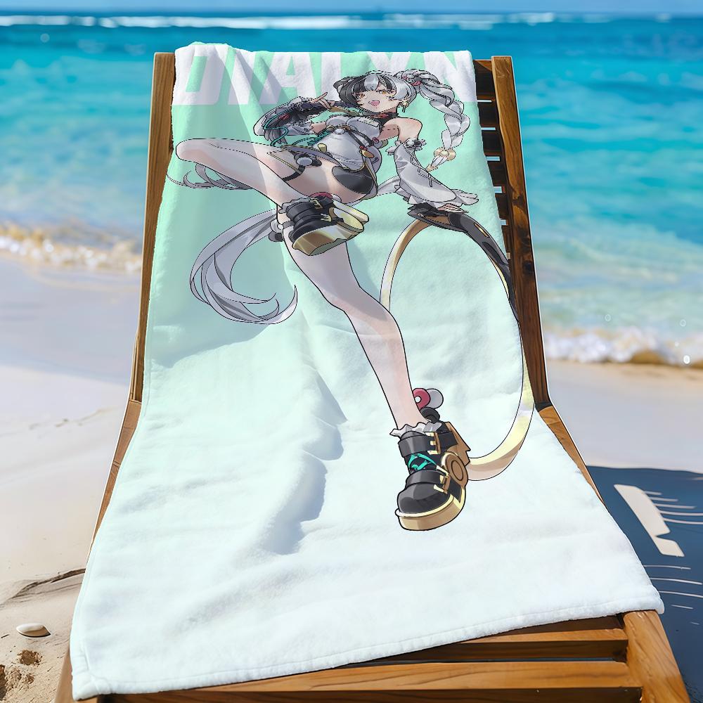 Game Dialyn Zenless Zone Zero Towel Sports Quick Dry Travel Camping Gear Sandproof Soft Light Large Beach Towel