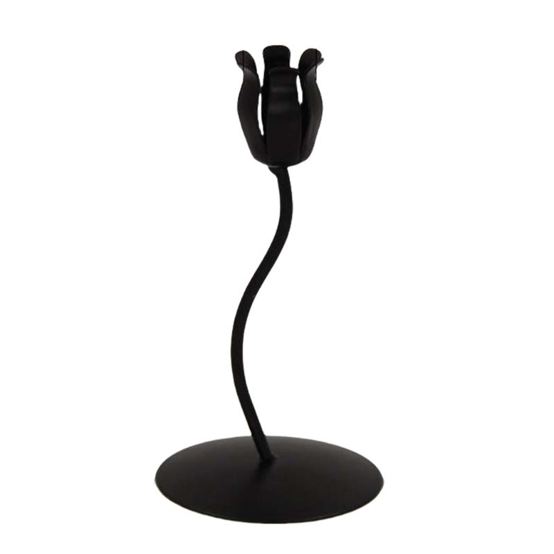 

Elegant Metal Candle Holders Flower Shape Candelabra Iron Tapered Candle Stand Candlestick for Table Centerpieces Decors