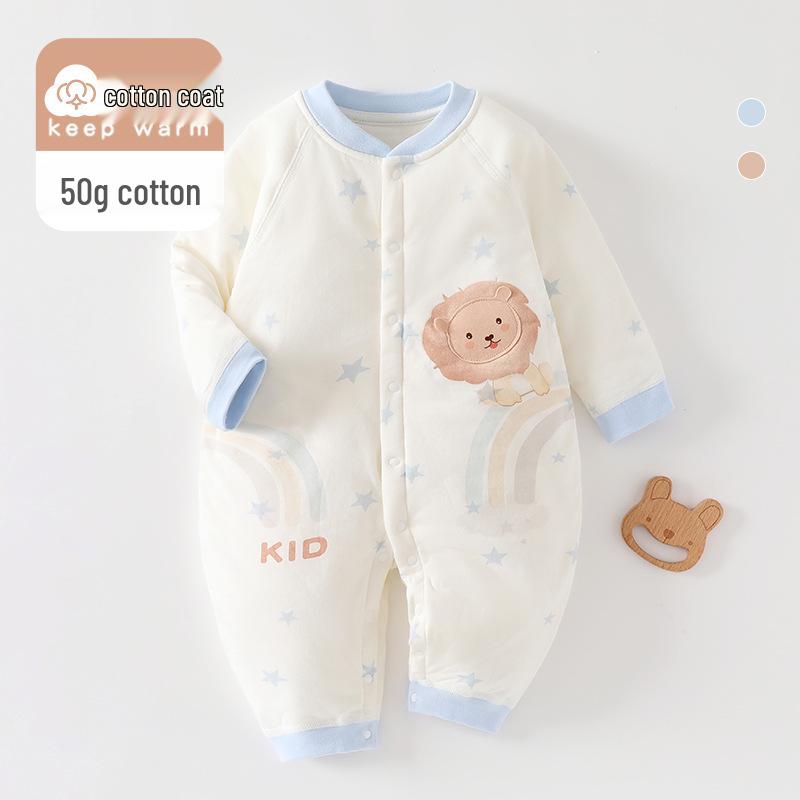 A-Class Baby Romper: Warm, Padded Spring/Autumn Cotton Jumper for Newborns Boys & Girls