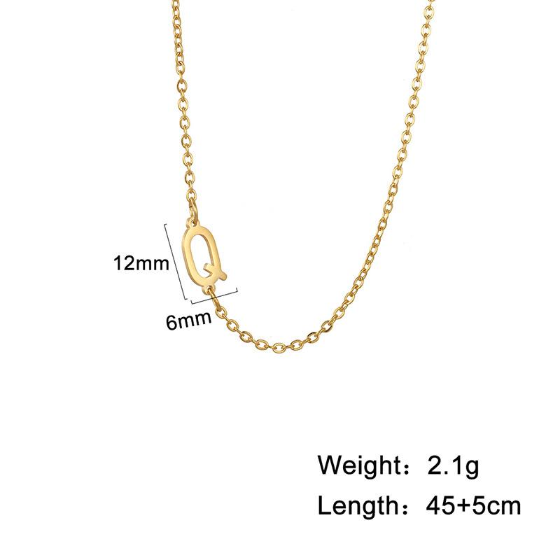 A-Z Letter Choker Necklace Personalized Alphabet Side Pendant Jewelry Gift for Birthday and Fashion Accessories