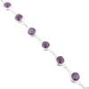 Amethyst Gemstone 925 Sterling Silver Jewelry Handmade Bracelet 7-9" For Women RB-13-9